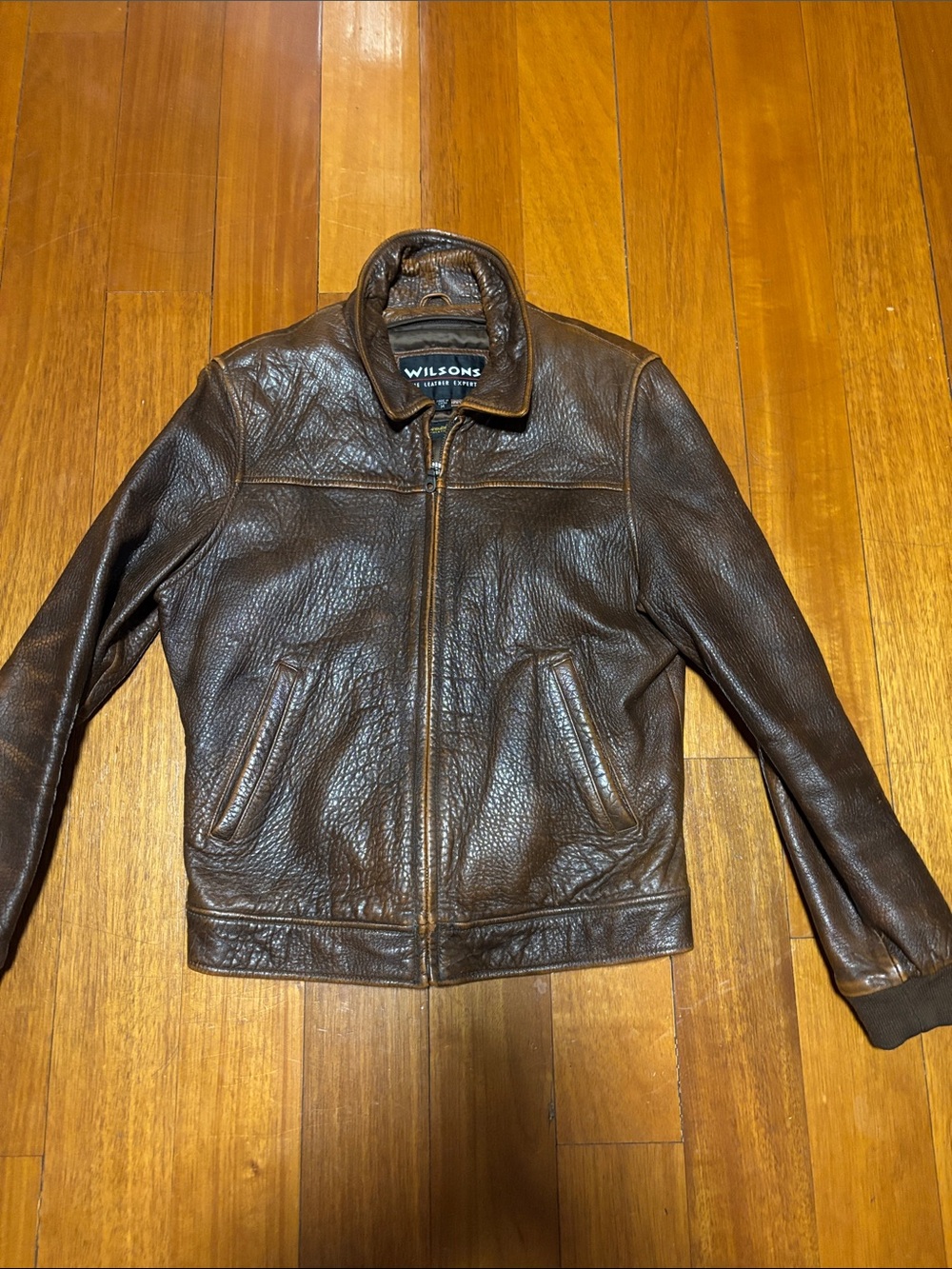Wilson Brown Leather Bomber Jacket